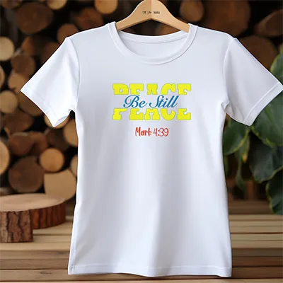 Peace Be Still Embroidered T-Shirt