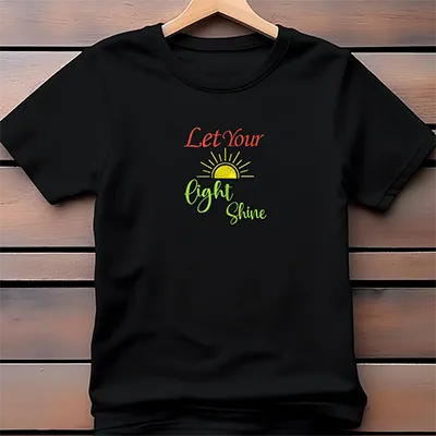 Let Your Light Shine Embroidered T-Shirt