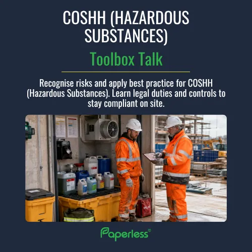 FREE COSHH Hazardous Substances Toolbox Talk