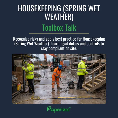 FREE Housekeeping Spring Wet Weather Toolbox Talk