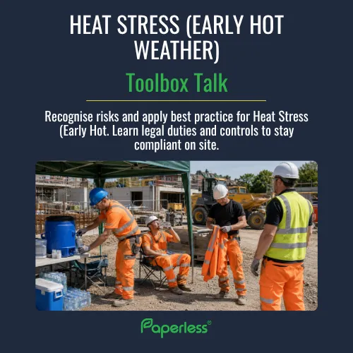 FREE Heat Stress Early Hot Weather Toolbox Talk