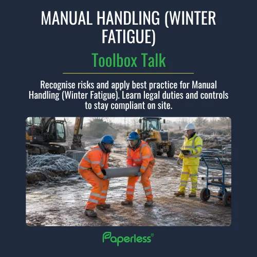 FREE Manual Handling Winter Fatigue Toolbox Talk