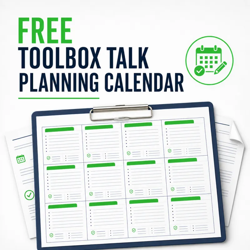FREE Toolbox Talk Planning Calendar