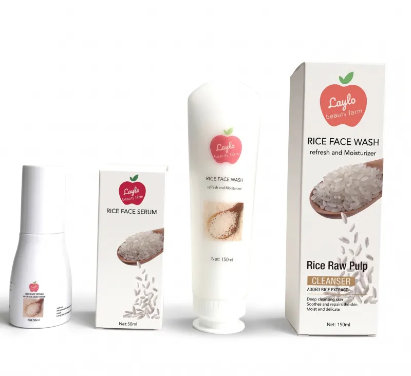 Rice face wash and rice serum
