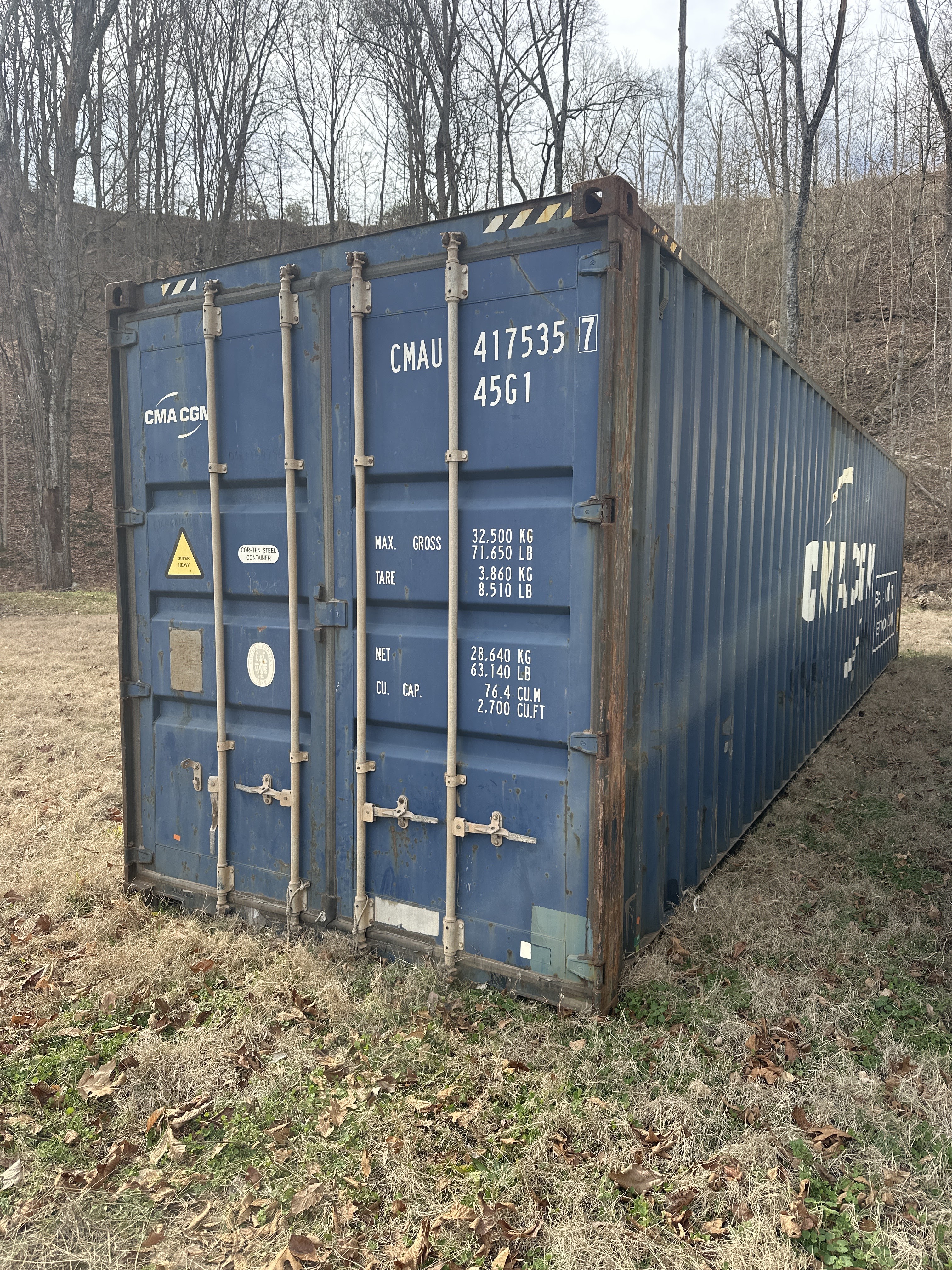 40 High cube Nice/ Dry CW CMAU4175357  ashland City tn