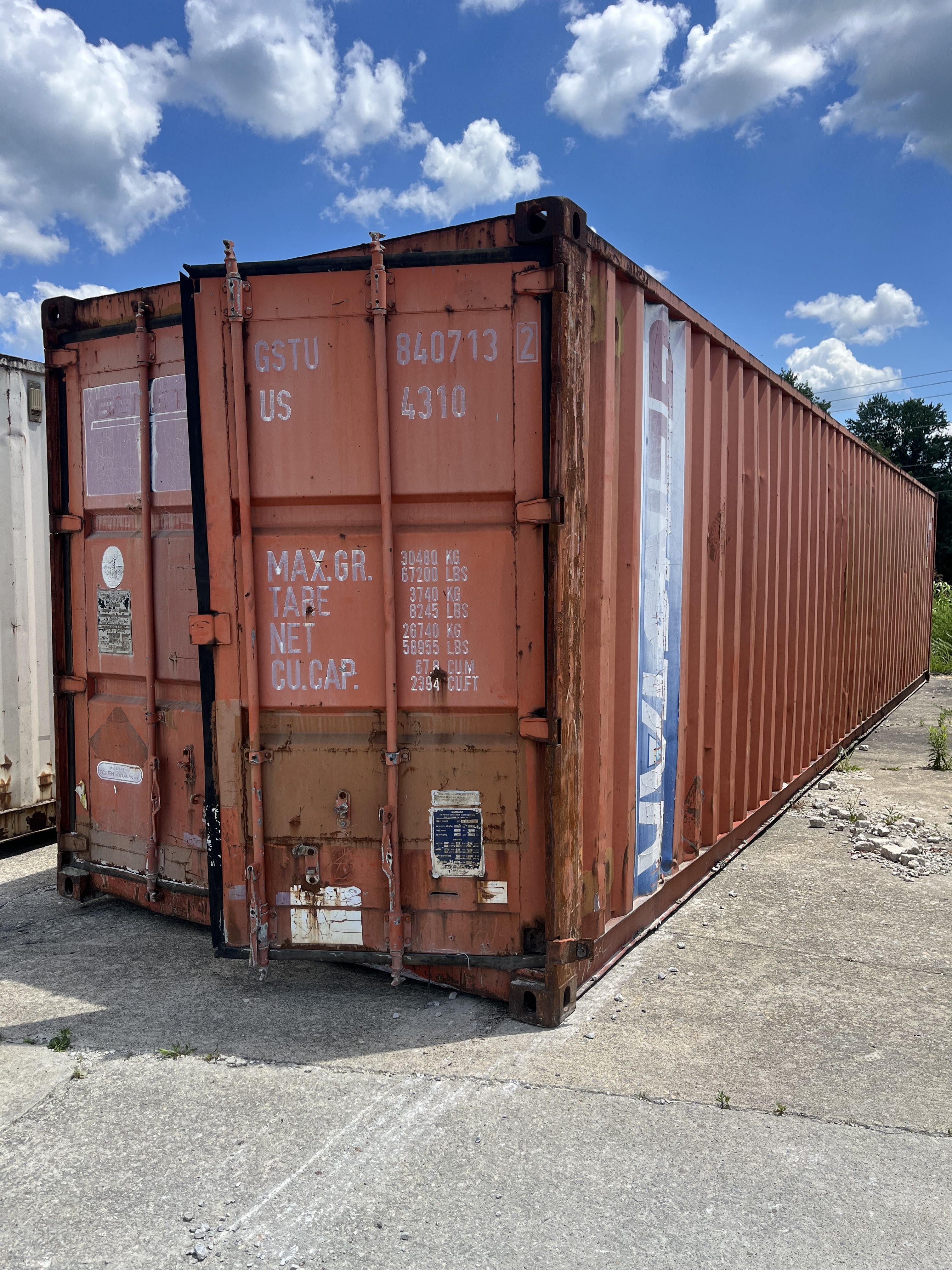 40' USED GSTU8407132 Huntingburg IND GOOD DRY