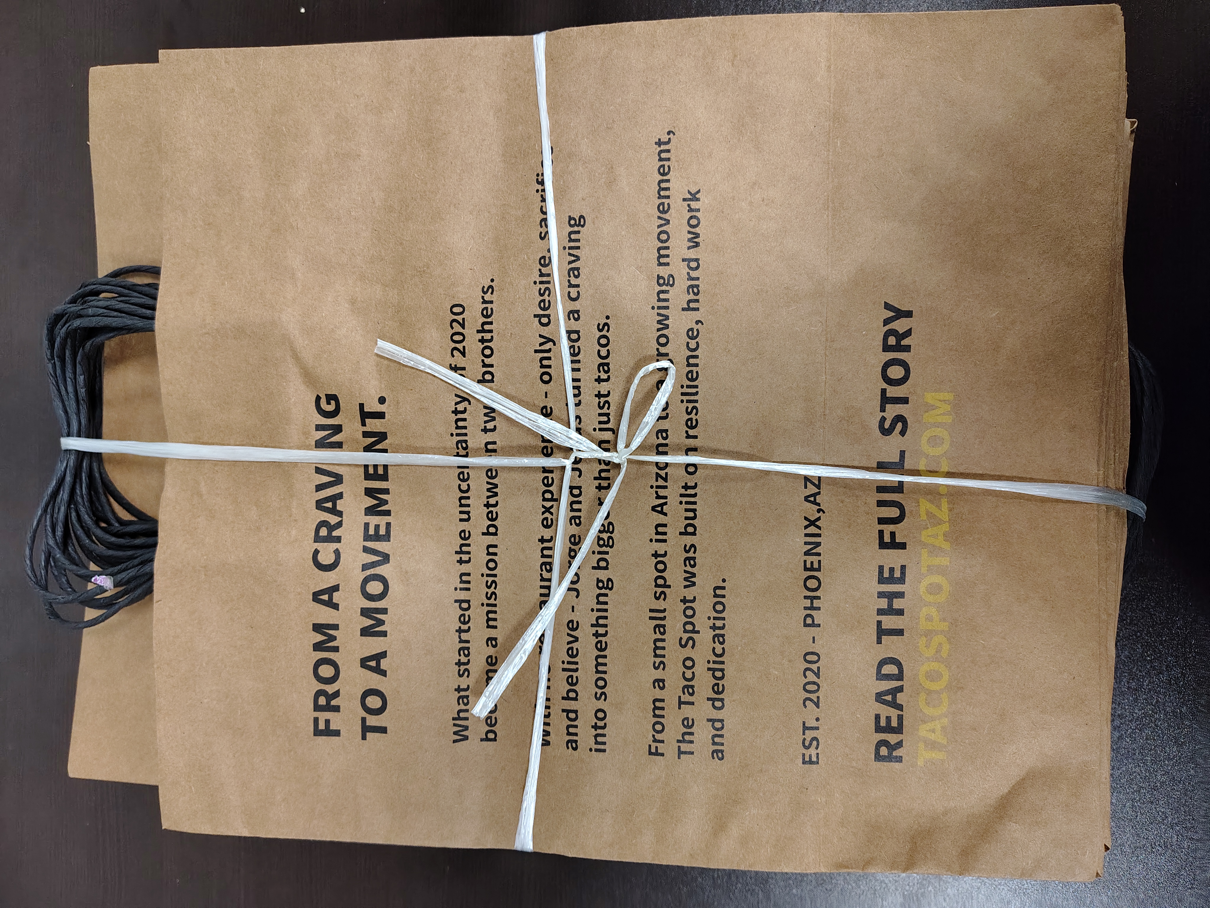 BAGGAGE THE TACO SPOT KRAFT PAPER