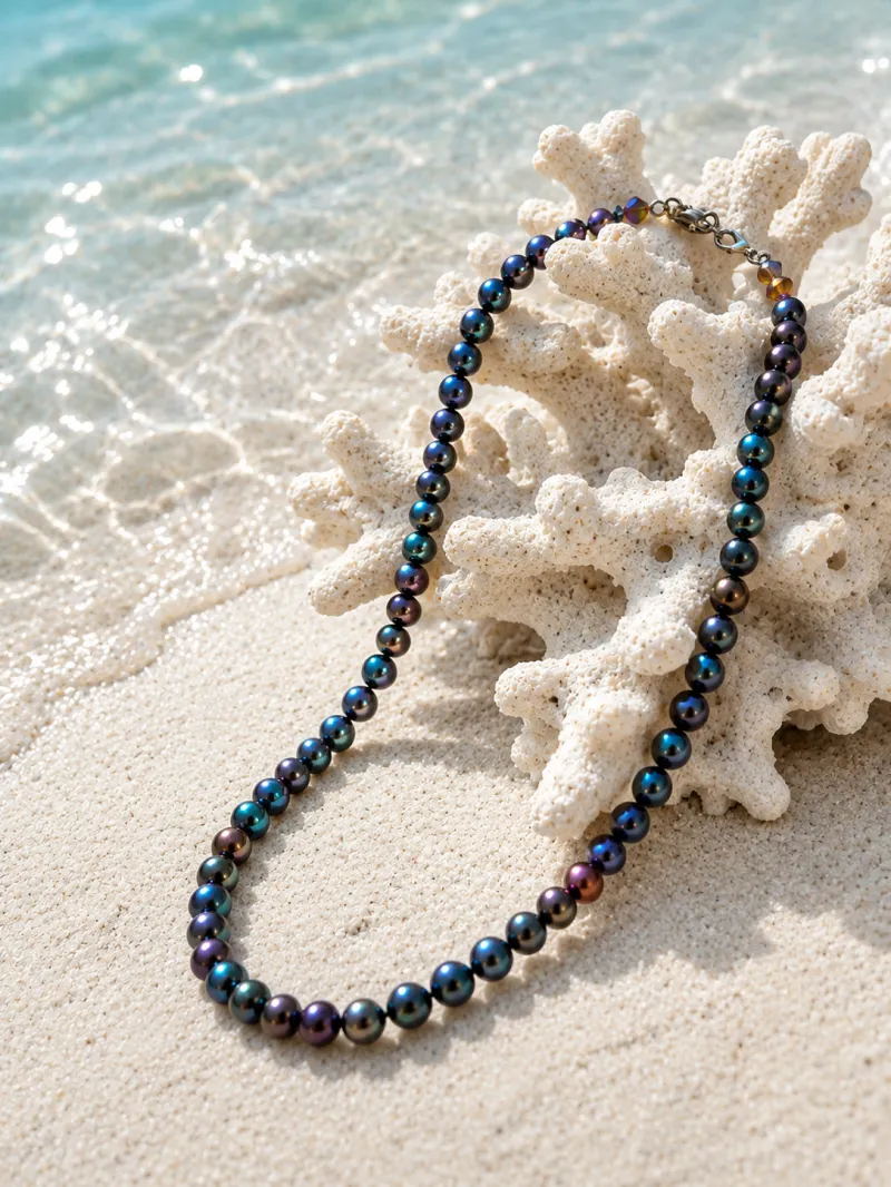 High Grade Black Pearls with Sterling Clasps and Findings
