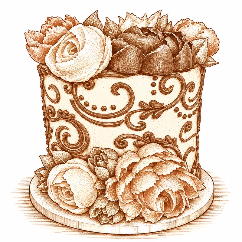 6” Autumn Garden Cake