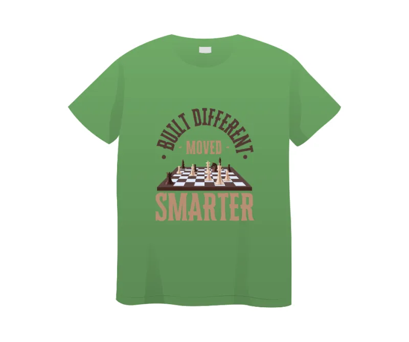 Built Different Moved Smarter  Green T-Shirt