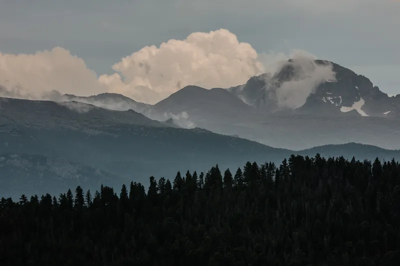 CLOUDS OVER LONGS PEAK
