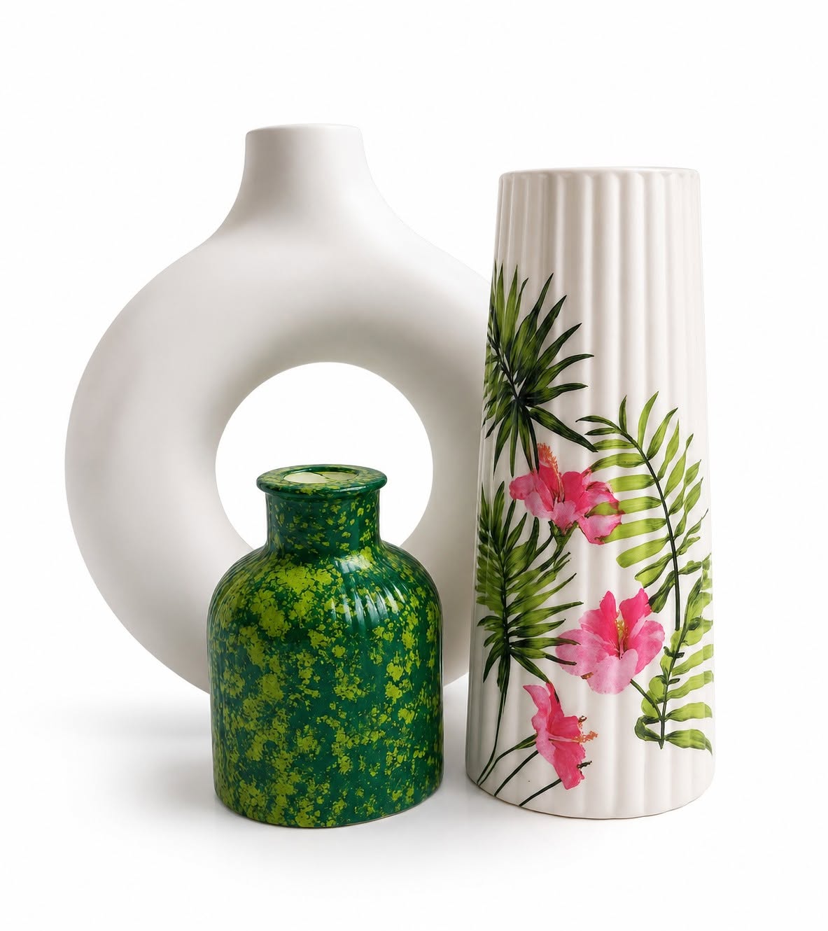 Tropical Gypsum Vase Set – Modern Decorative Home Décor