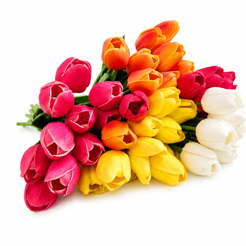 Artificial Tulip Flower | Realistic Faux Tulips for Home & Wedding Decor