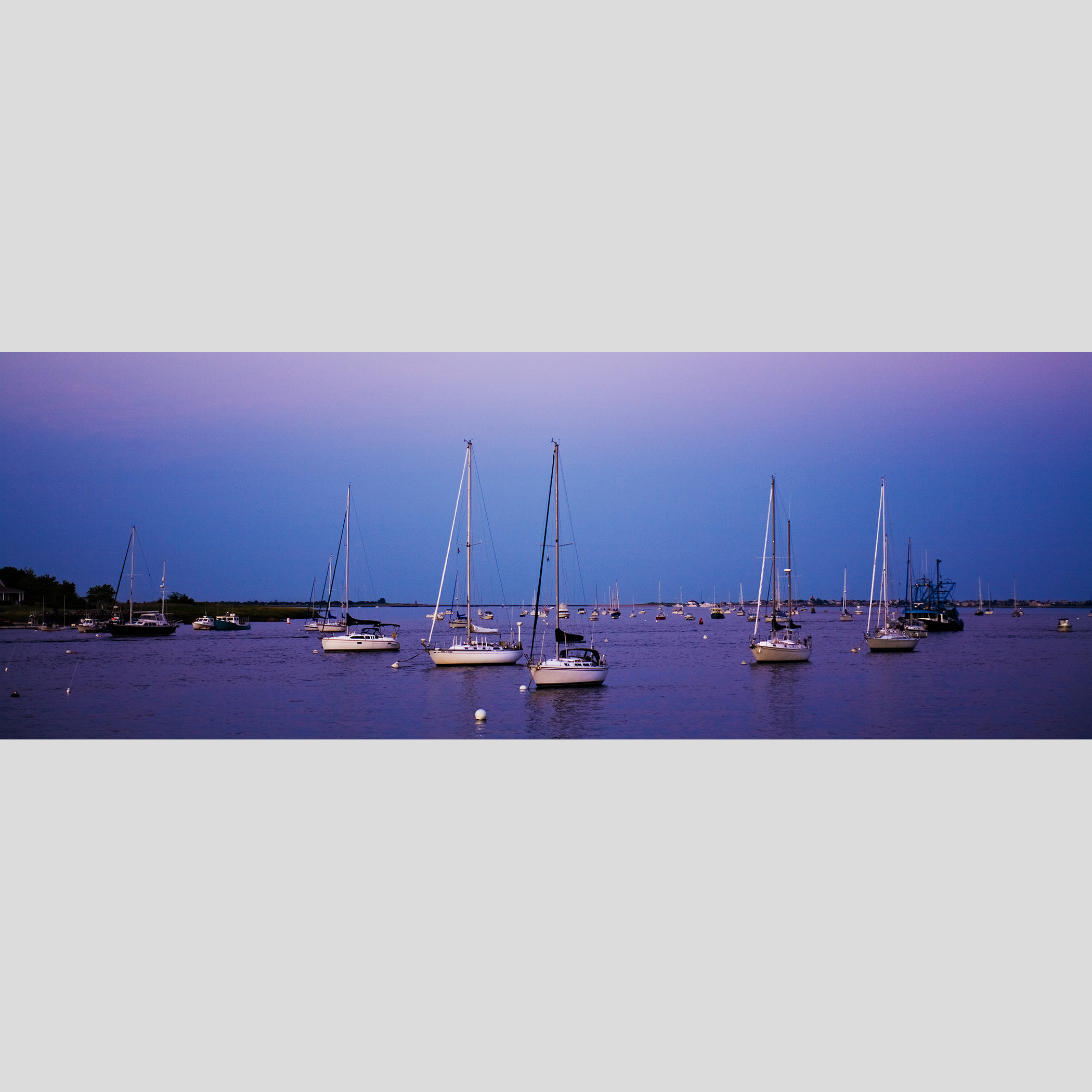 NEWBURYPORT HARBOR — Sunset, Newburyport, MA – panoramic print