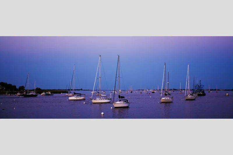 NEWBURYPORT HARBOR — Sunset, Newburyport, MA – panoramic print