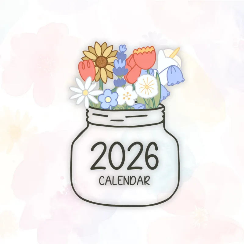 2026 Stack Up Calendar Floral