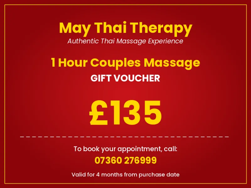 1 Hour Couples Massage Gift Voucher