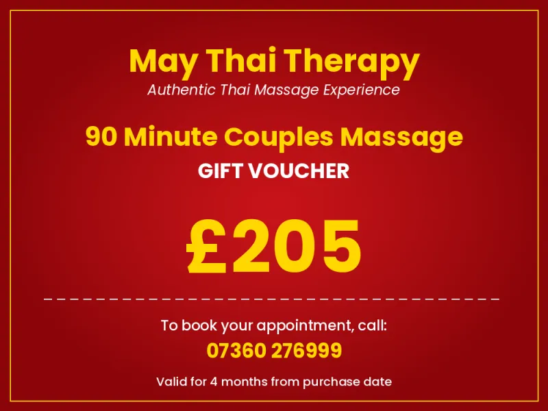 90 Minute Couples Massage Gift Voucher