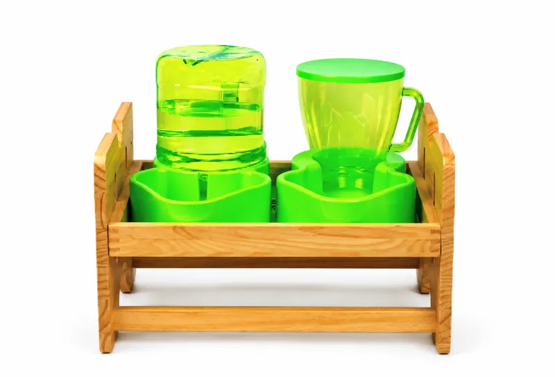 Complete Set: Waterer, Feeder & Stand