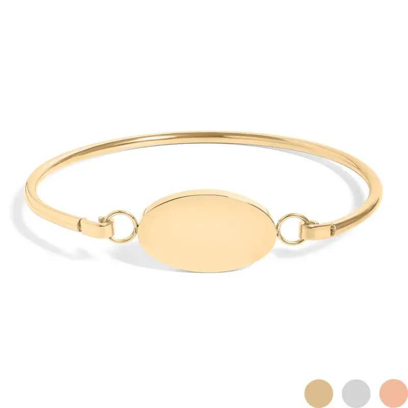 18K Gold PVD Oval Bracelet 