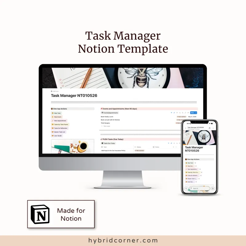 Task Manager Notion Template 