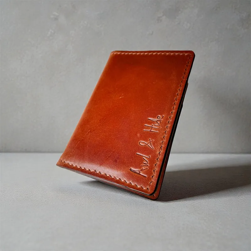 Vertical Folder Leather Wallet
