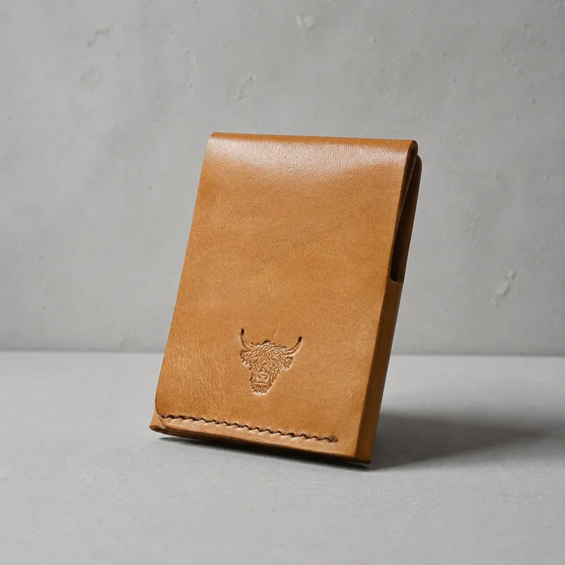 Vertical Concealer Leather Wallet
