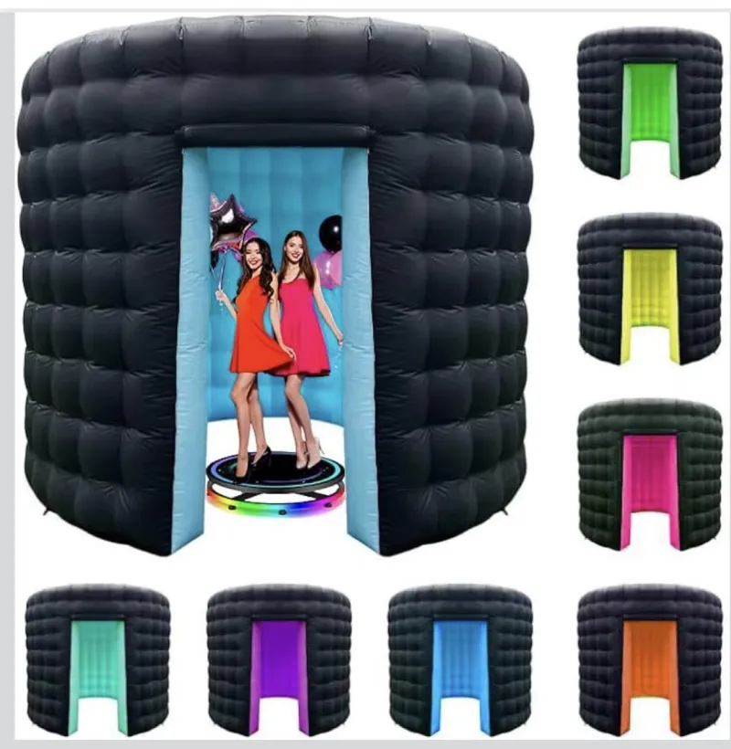 Black Inflatable LED Photo Booth Tent Rental