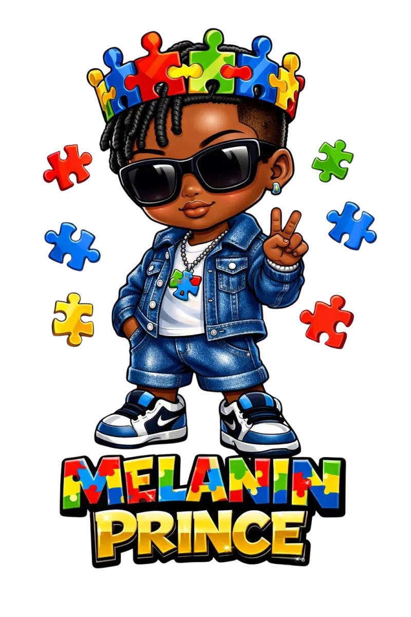 Autism Awareness "KING" PNG 