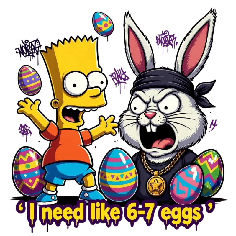 "I Need Like 6-7 Eggs" Easter PNG 