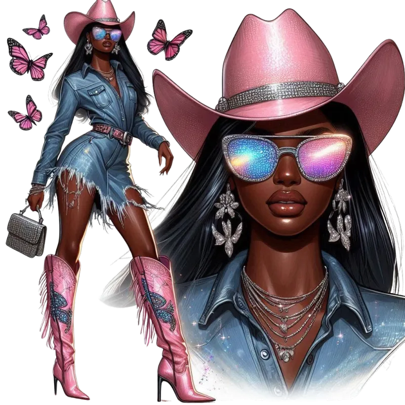  Cowgirl Glam PNG 