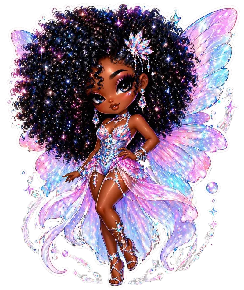  Black Girl Urban Fairy PNG