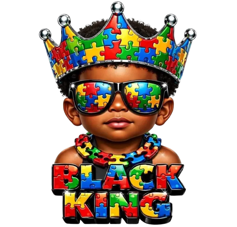 Autism Awareness "KING" PNG 