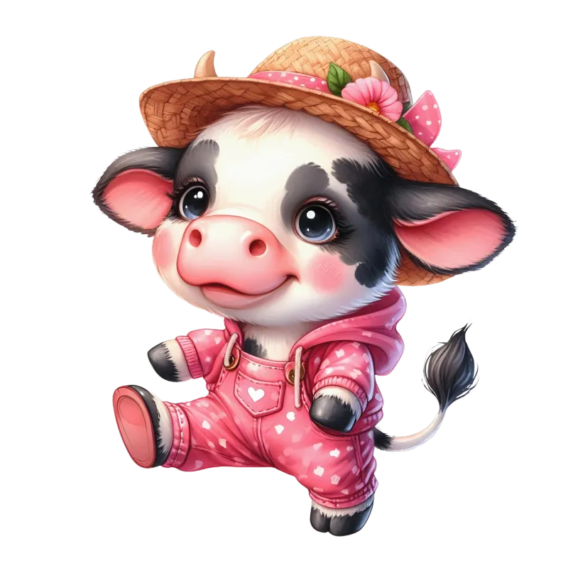 Adorable Pink Farm Pig PNG Bundle