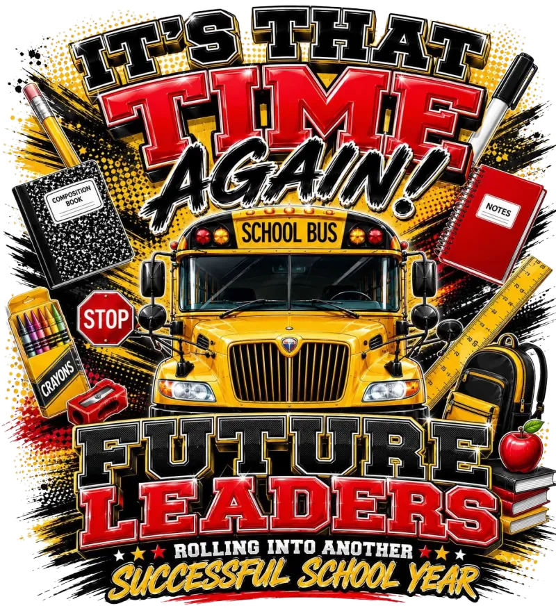 "It's That time Agian" Bus Driver Crew PNG 
