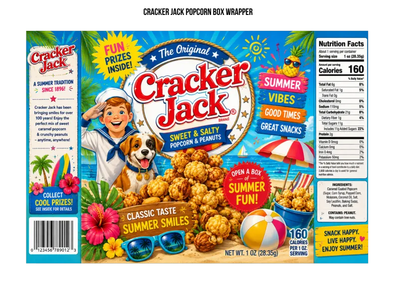  Cracker Jack Box Templates 