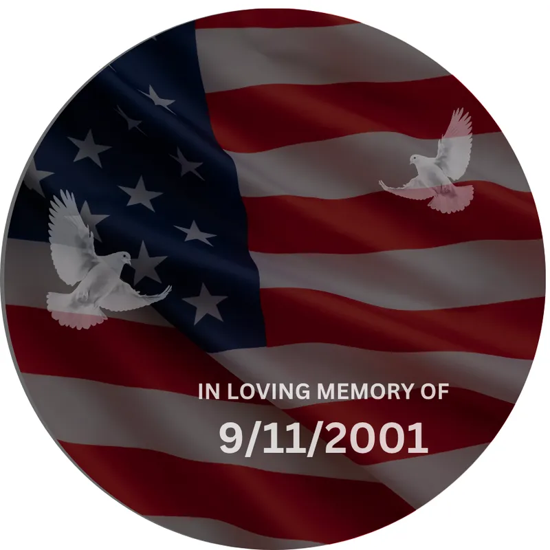 911 Memorial Button Template 