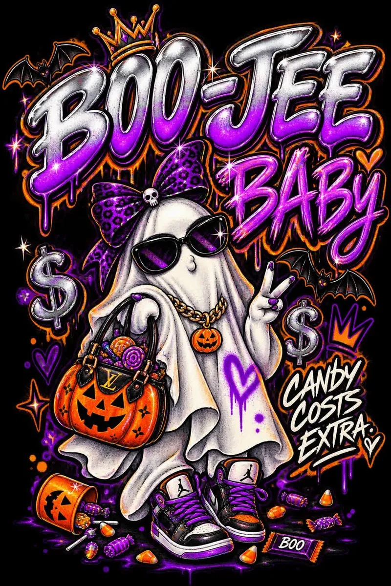 "Boujee Baby" Halloween Ghost PNG