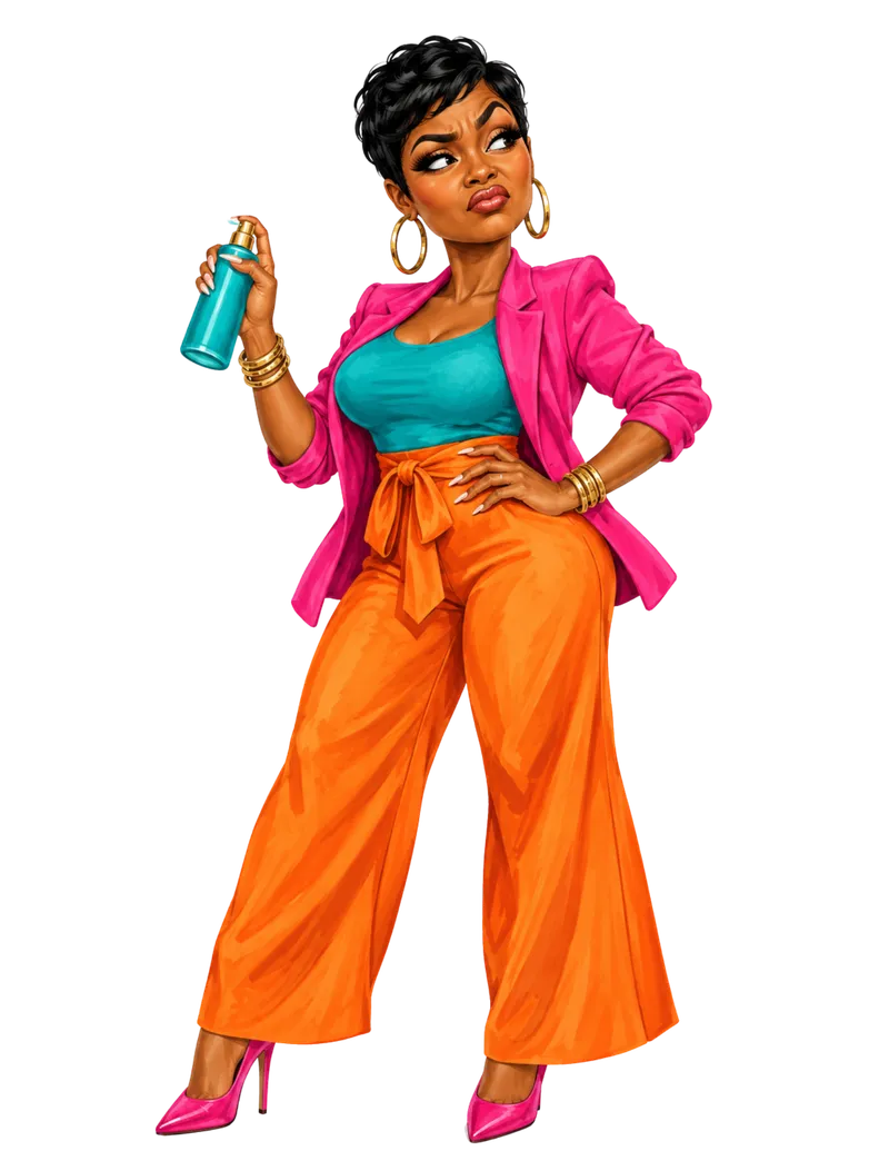  Funny African American Female PNG