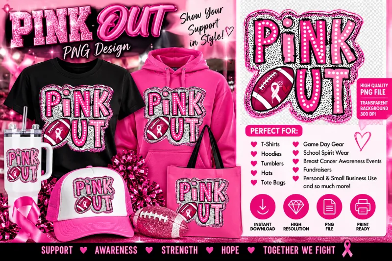 PINK OUT MOUSE PAD~ BREAST CANCER PNG