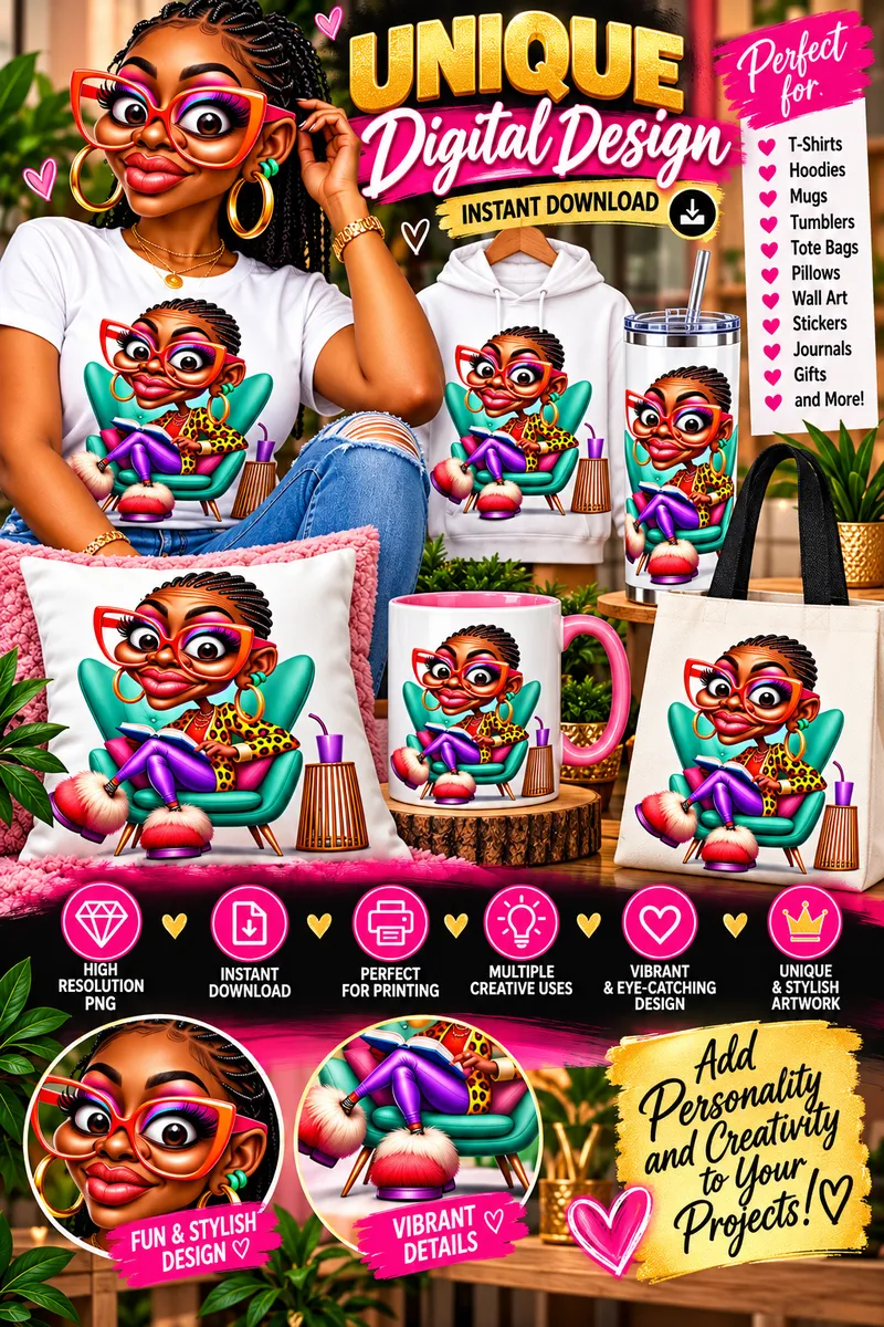 👑 Unique Black Girl PNG