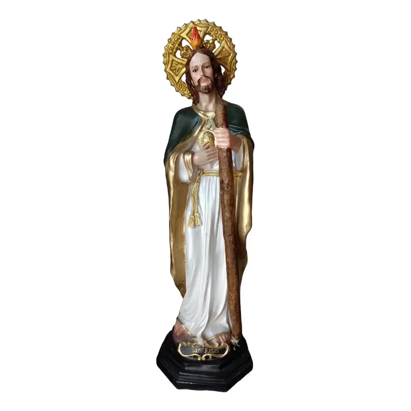 San Judas Tadeo 90cm En Resina Con Ojo De Vidrio