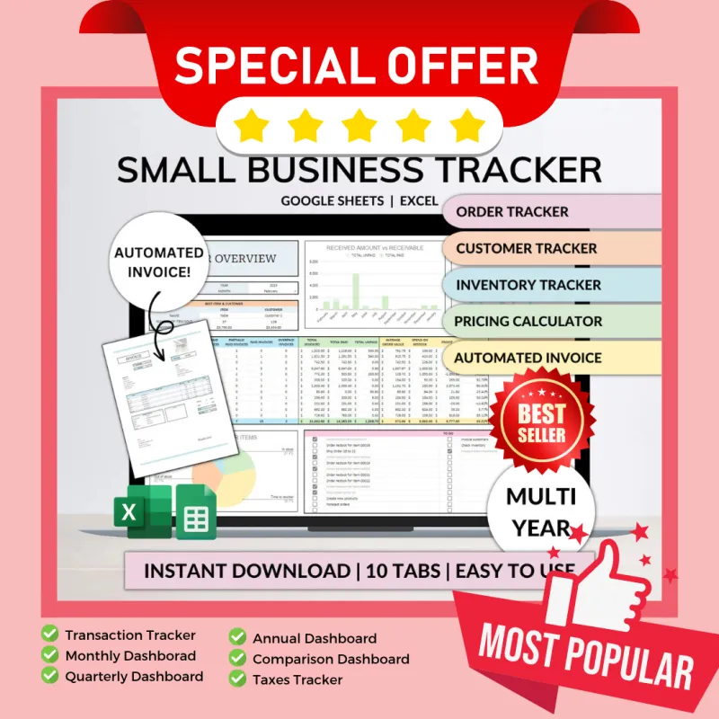 Handmade Small Business Tracker: All-in-One Inventory & Order Manager