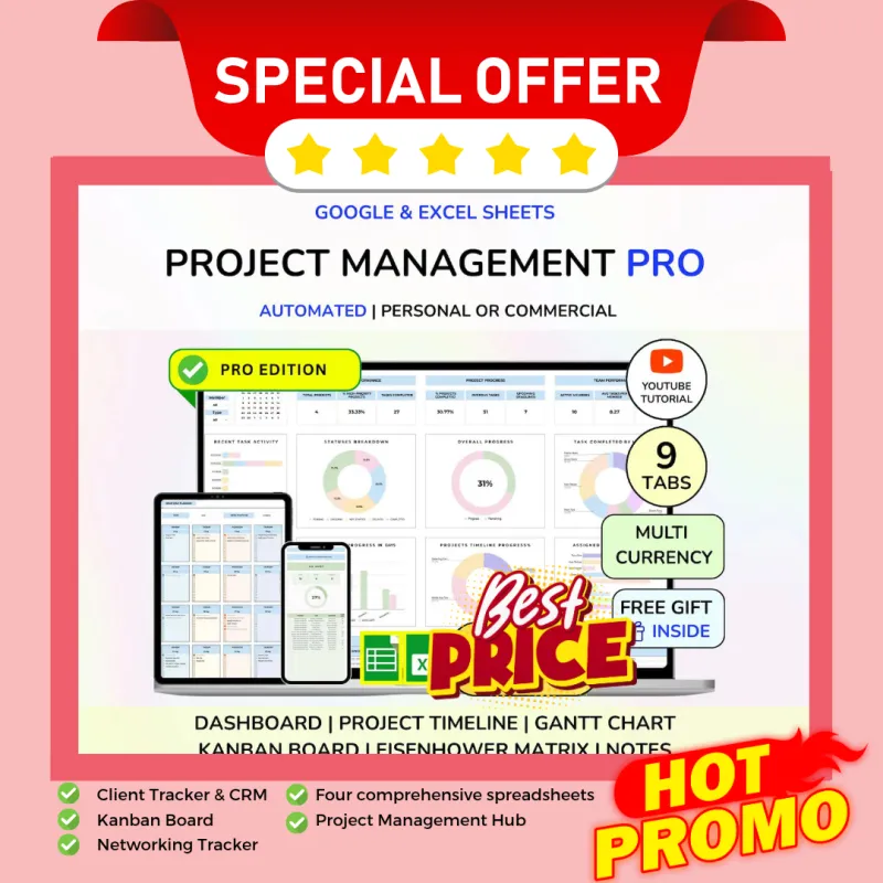 Project Management Toolkit | 4-in-1 Business Bundle