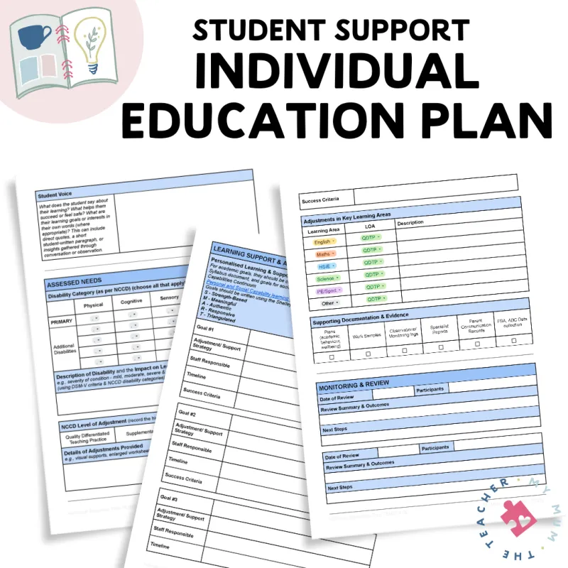 Classroom Management - Student Support: Individual Education Plan (IEP)