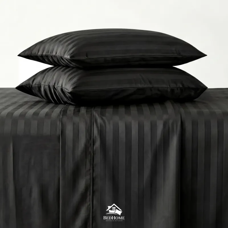 Sabanas Premium rayas NEGRO