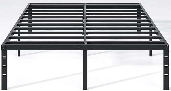 Foldable Black Steel Platform Bed Frame 14" - Full