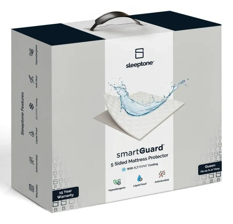 Sleeptone SmartGuard 5-Sided Mattress Protector - Queen