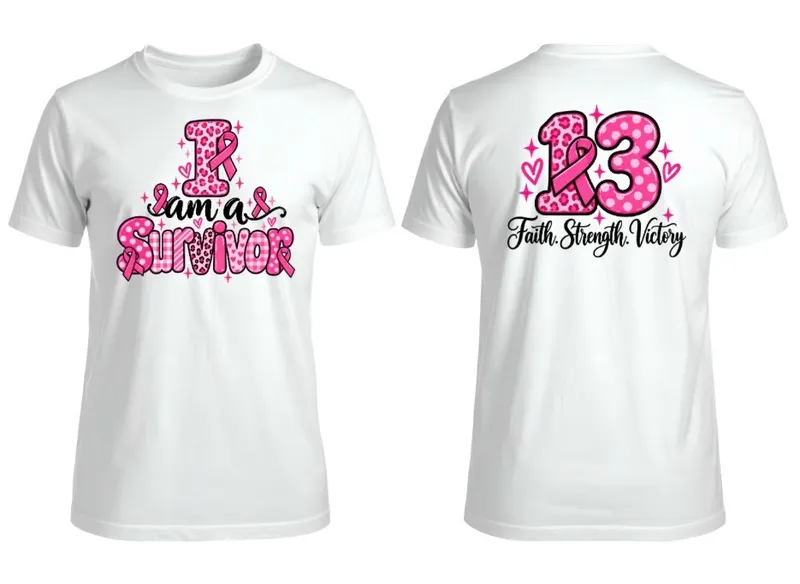 I Am a Survivor Tee | Breast Cancer Awareness (Front + Back)