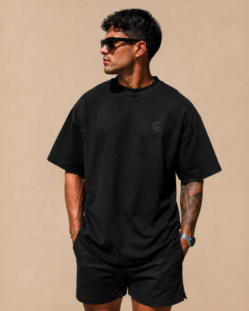 FLOW TEE - BLACK on BLACK